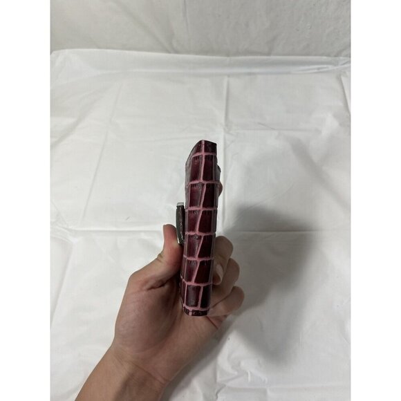 Identity Stronghold Womens Wallet Croc Print Leather Bifold Organizer - Picture 16 of 16